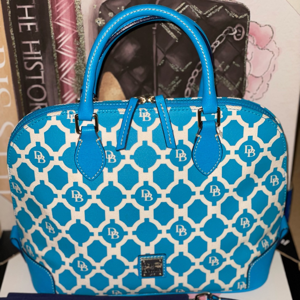 Dooney  Bourke Sanibel Zip Zip Satchel Limited Edition Turquoise